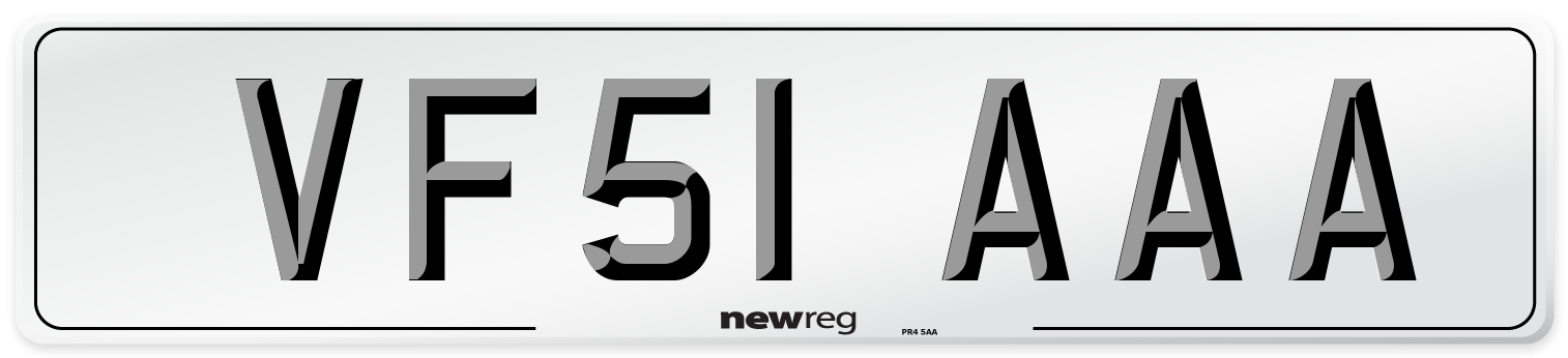 VF51 AAA Number Plate from New Reg